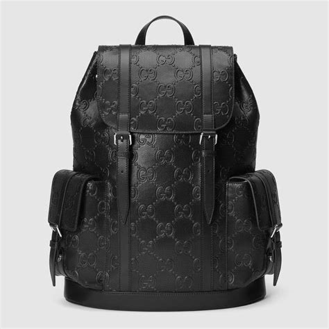 black gucci bookbag|unisex gucci backpack.